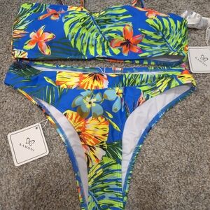 Kamoni Tropical Print Bikini Set